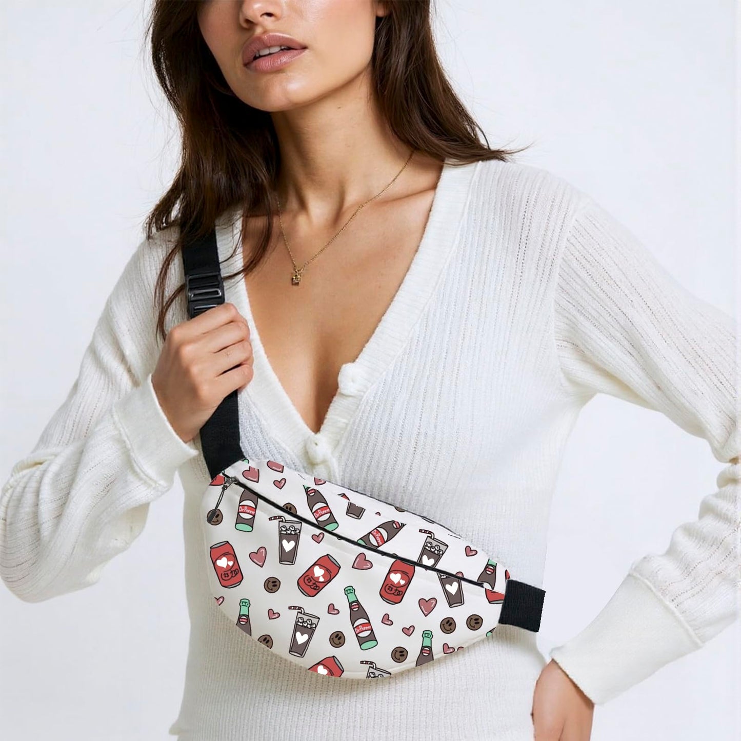 WCGXKO Dr. P Crossbody Waist Pack Favourite Drink Gift Dropkick Pepper Gift Soda Social Club Merch (Dr.p Pack)