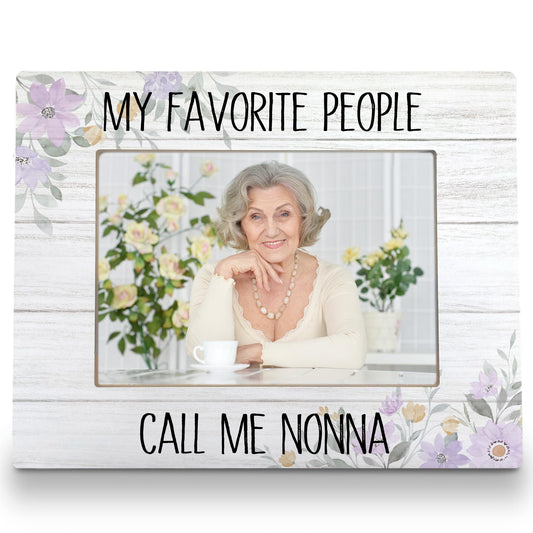 Nonna Picture Frame 8x10, Grandma Picture Frames, Grandma Gifts from Grandkids, Gifts for Nonnas Mothers Day from Grandson Granddaughter, My Favorite People Call Me Nonna Photo Frame 5X7