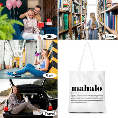 Aloha Mahalo Ohana Definition Zulu Maori Hawaiian Tote Bag Hawaii Gifts Hawaii Souvenirs Bags Beach Bag Shopping Bags
