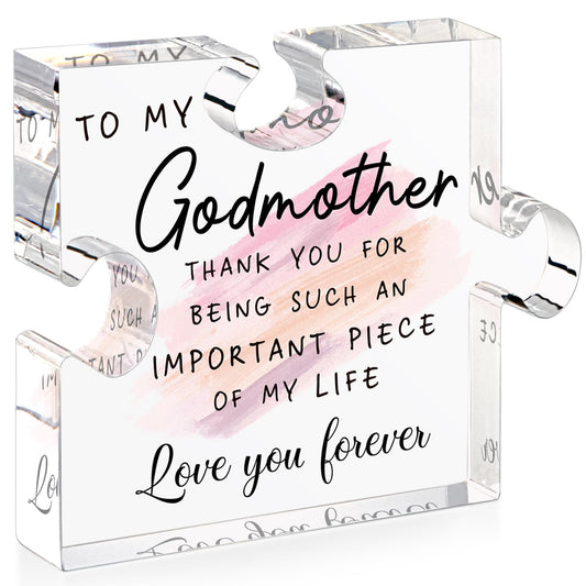 Godmother Gift from Godchild - Mothers Day Gifts for Godmother Proposal Gift Puzzle Piece God Mother Birthday Christmas Promoted to Godmother Gifts