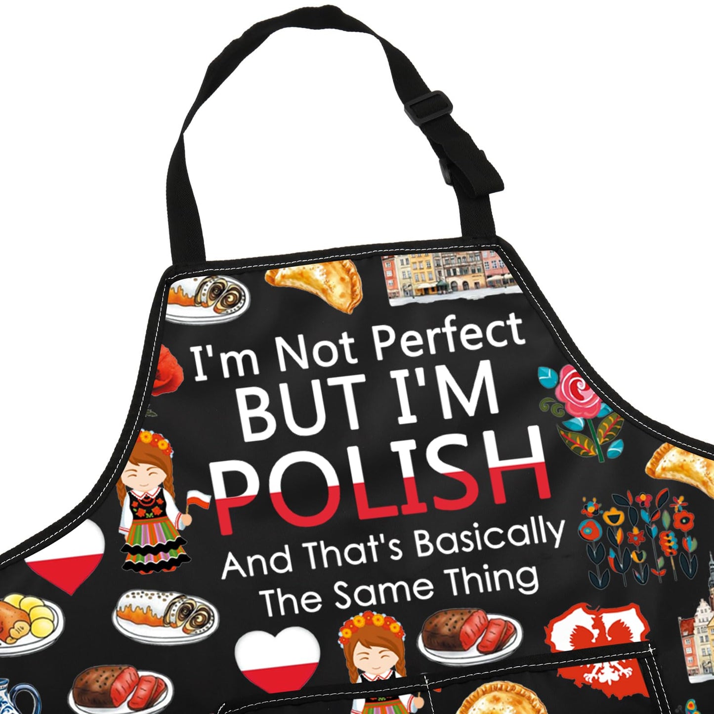 JNIAP Polish Kitchen Apron Polish Cooking Apron Poland Chef Gifts Poland Kitchen Gifts