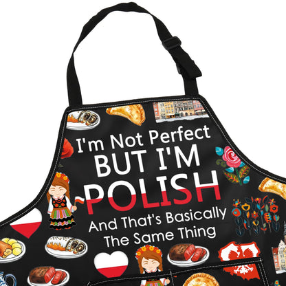 JNIAP Polish Kitchen Apron Polish Cooking Apron Poland Chef Gifts Poland Kitchen Gifts
