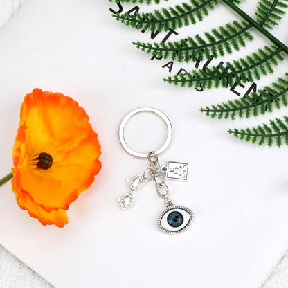 Eyeball Keychain with Glasses & Eye Chart Charm,Fun Gift for Eye Doctors & Vision Enthusiasts