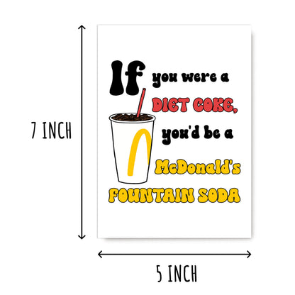 Diet Coke Gifts -Birthday Mother's Day Card - Funny Gift For Diet Coke Lover Family Friend
