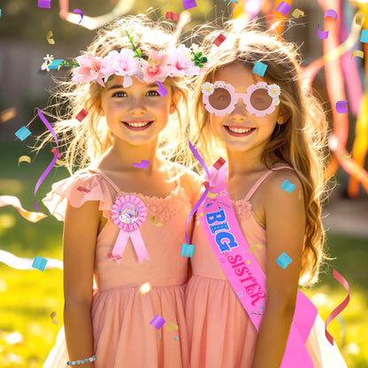 JAPDNK Big Sister Gifts for Girls, Birthday Gifts for Girls Age 1–5, Baby Girl Gift, Toddler Girl Presents, First Birthday Gift for 1 Year Old Girl, Cute Pink Presents for Little Sister