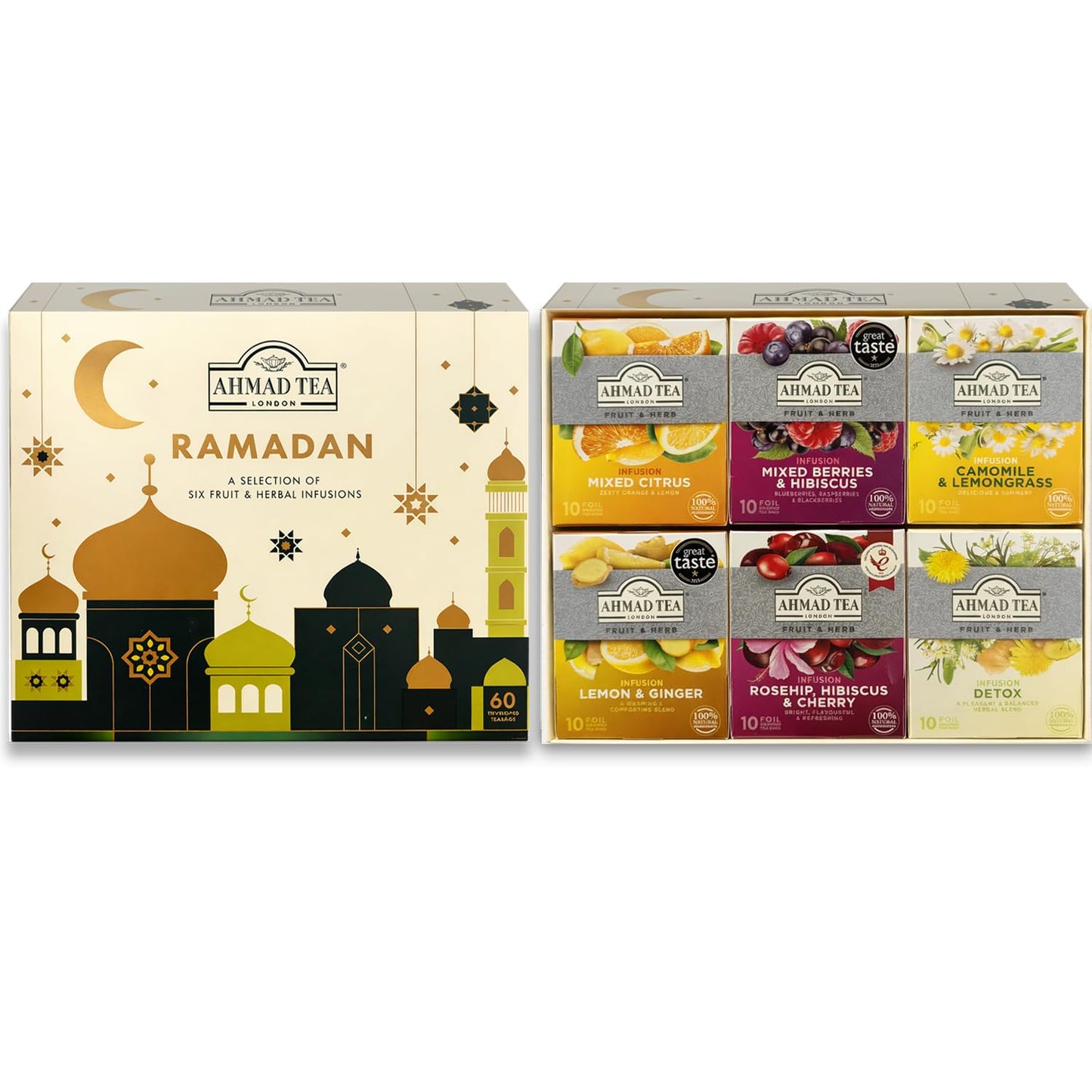 Ahmad Tea - Ramadan Gift Box, 60 Teabags, Herbal Assorted Selection (Herbal)