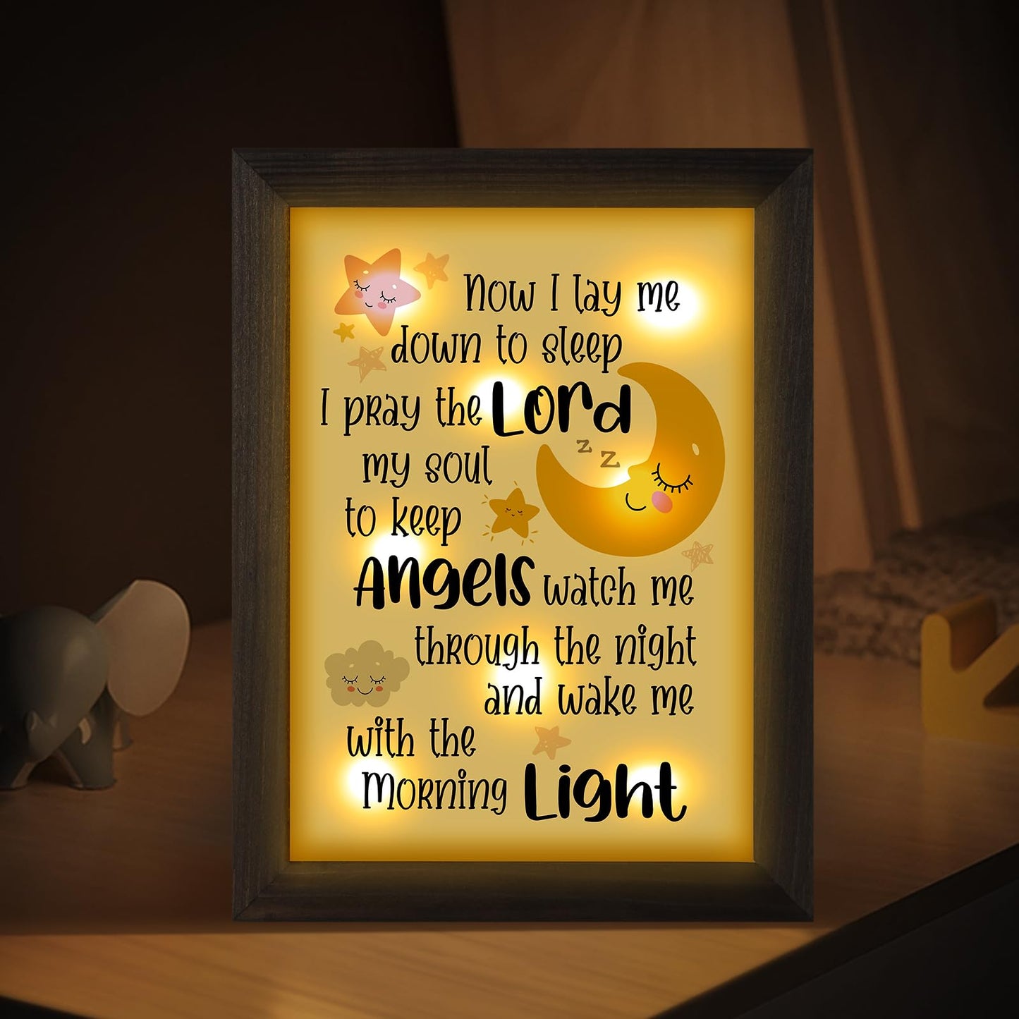Baptism Gifts for Baby - Christening Gifts for Girls and Boys, Nursery Decor Night Light - Now I Lay Me Down to Sleep