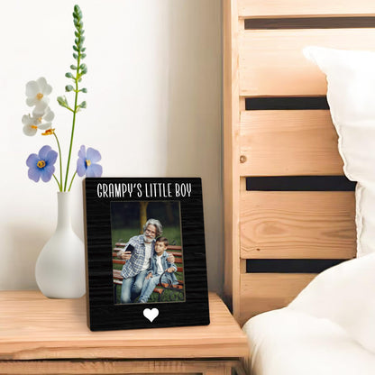 Grampy Gifts Picture Frame 5x7, Grampy Grandpa Photo Frame, Christmas Birthday Gifts for Grampys from Grandson, Grampy's Little Boy Wooden Picture Photo Frames for Desk Home Room Decor