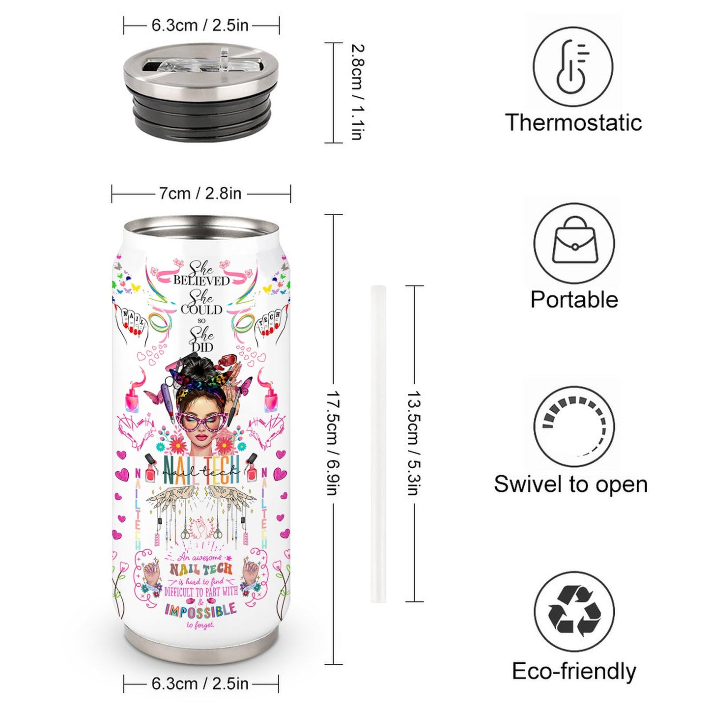 Nail Tech Tumbler Gifts For Women Girls, Gift For Nail Technicians Manicurist,Cosmetologist Beauty Salon Tumbler For Women 17 Oz