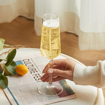 Champagne Candle - Realistic Hand-Poured Cocktail Candle, Birthday Gift for Women & Men, Party Wedding Home Bar Decor (Champagne)