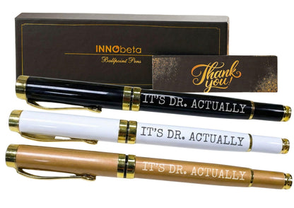 InnoBeta PhD Graduation 2026 - Gifts for Graduation, Doctorate Gifts, Ballpoint Signature Pen Set of 3, Funny Inspirational Pen, Office Tools for Graduation