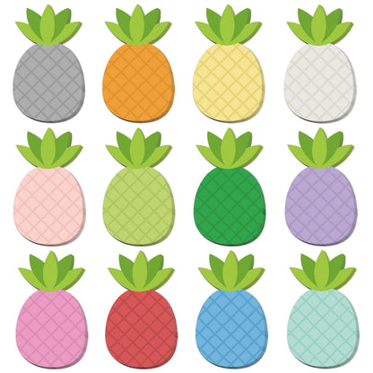 12 Pcs Pineapple Shape Sticky Notes Cute Pineapple Sticky Notepad Colorful Self Sticky Memo Pads Funny Fruit Shaped Post Notes Mini Removable Note for Office School Stationery Supplies Party Gift