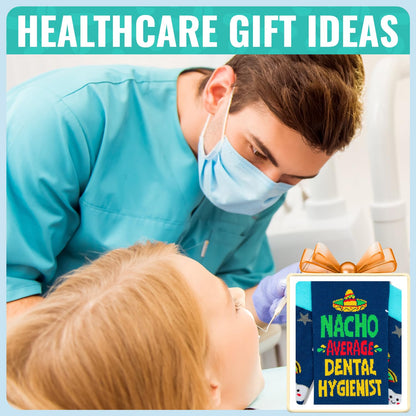 HAPPYPOP Nurse Gifts for Men Women - Nacho Average Doctor CNA EMT RN VET TECH Dentists Socks