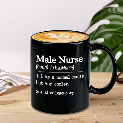 Nurses Gifts for Men Male, Like A Normal Nurse But Way Cooler Coffee Mug, Nurse Practitioner Nursing Student Nurses Week Gifts for Practitioner Graduate, 11 Oz