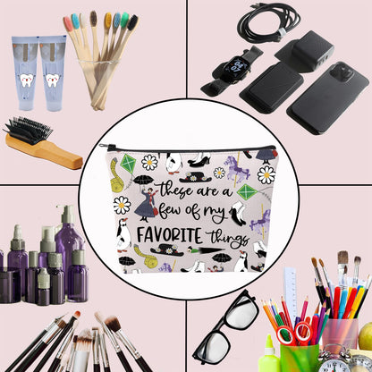 ENSIANTH Musical Inspired Cosmetic Bag Mary Lover Gift Practically Perfect in Every Way Makeup Bag Musical Gift (Poppins thing MU)