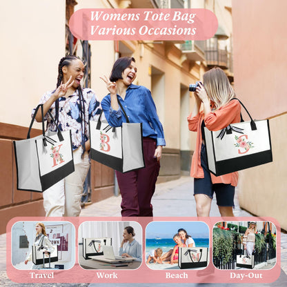 Birthday Gifts for Women Mothers Day Gifts for Mom Wife Grandma Daughter Sister Friends Bridesmaid Teacher Appreciation Tote Bag and Makeup Bag