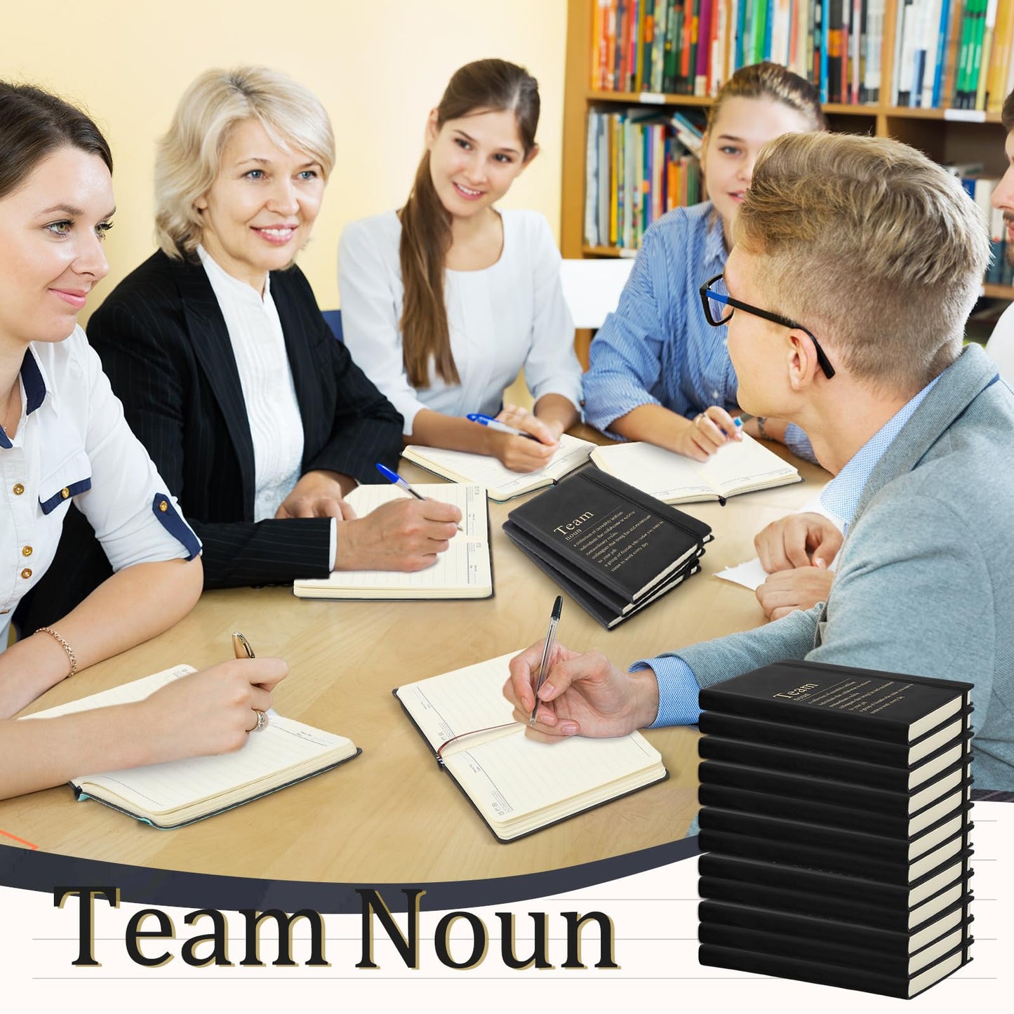 Team Appreciation Gifts Bulk Leather Inspirational Notebooks A6 Employee Journal Team Notepads Inspirational Gifts for Group Coworkers Staff Worker Nurse(Black,24 Pack)