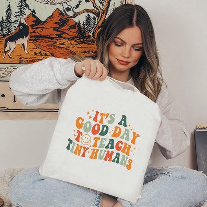 Kimoli Teacher Appreciation Gifts School Canvas Tote Bags Aesthetic Travel Beach Bag Summer Reusable Grocery Shopping Bag