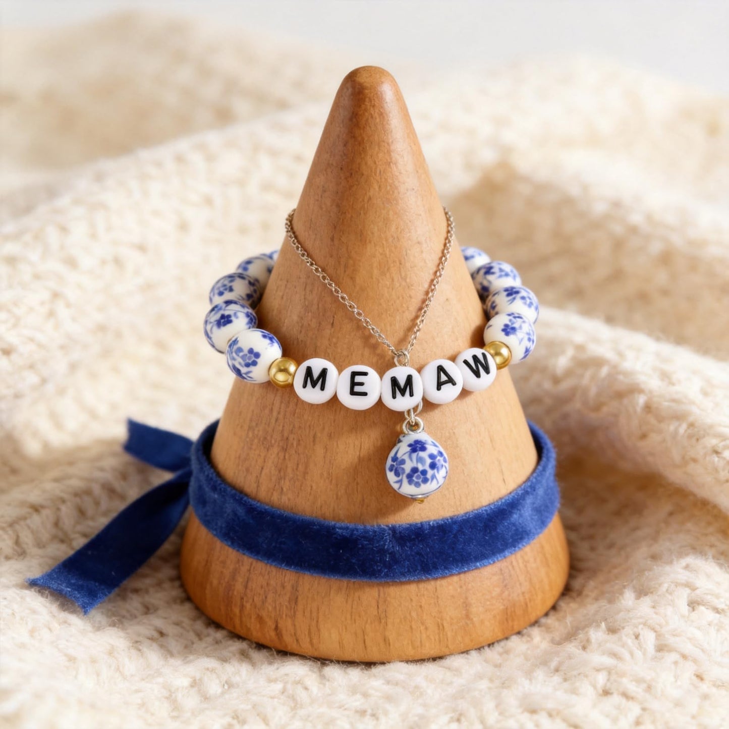 Memaw Gifts from Grandkids Grandchildren for Birthday Beaded Jewelry Best Memaw Bracelet