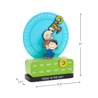 Hallmark Peanuts Magnetic Perpetual Calendar (Charlie Brown and Lucy) Gift for Boss, Grads, Fans