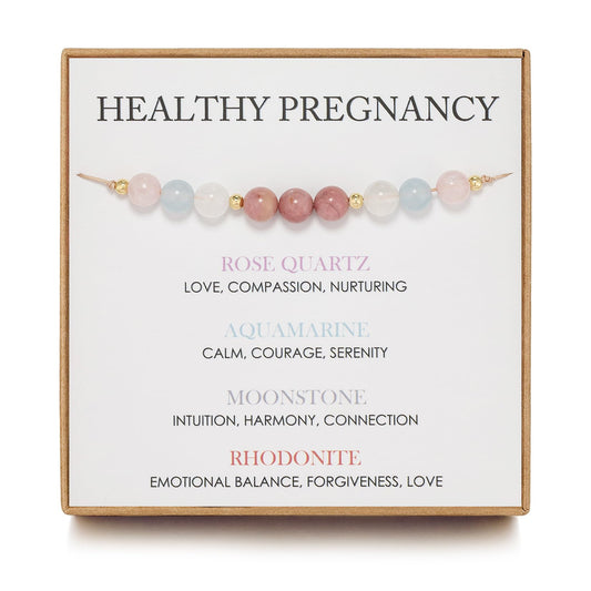 NOURISHLOV Healthy Pregnancy Gift, Moonstone Bracelet, Hope Bracelet for Women, First Time Mom Gifts, Spiritual Bracelet, Mothers Day Christmas Jewelry