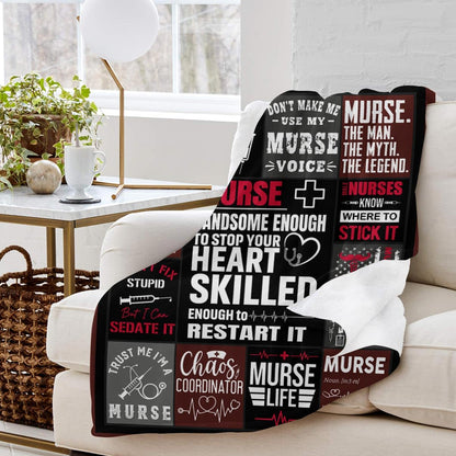 Farecent Male Nurse Gifts, Soft Throws Blanket for Nurses Week Appreciation Gift - 60”x50”