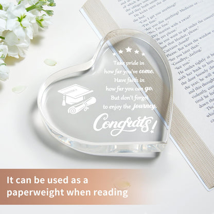 Graduation Gifts, 2026 Graduation Gifts for Her Him - Inspirational Acrylic Keepsake - College High School Graduation Decor, Masters Degree Graduate Gifts