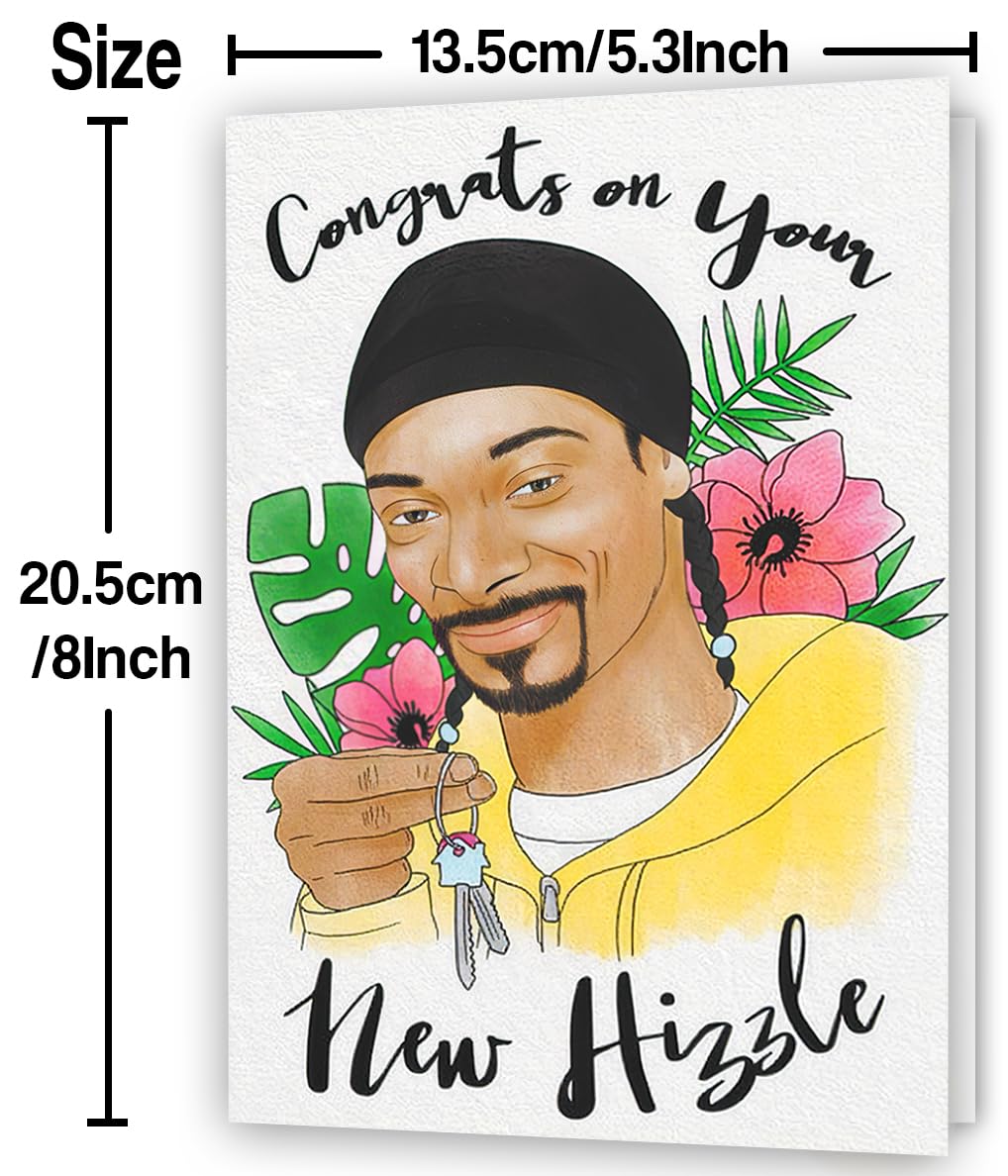 Funny Housewarming Card for Friends, Unique New Home Card for Coworkers Relative Neighbors, Perfect House Gifts for Women Men, Congrats on Your New Hizzle