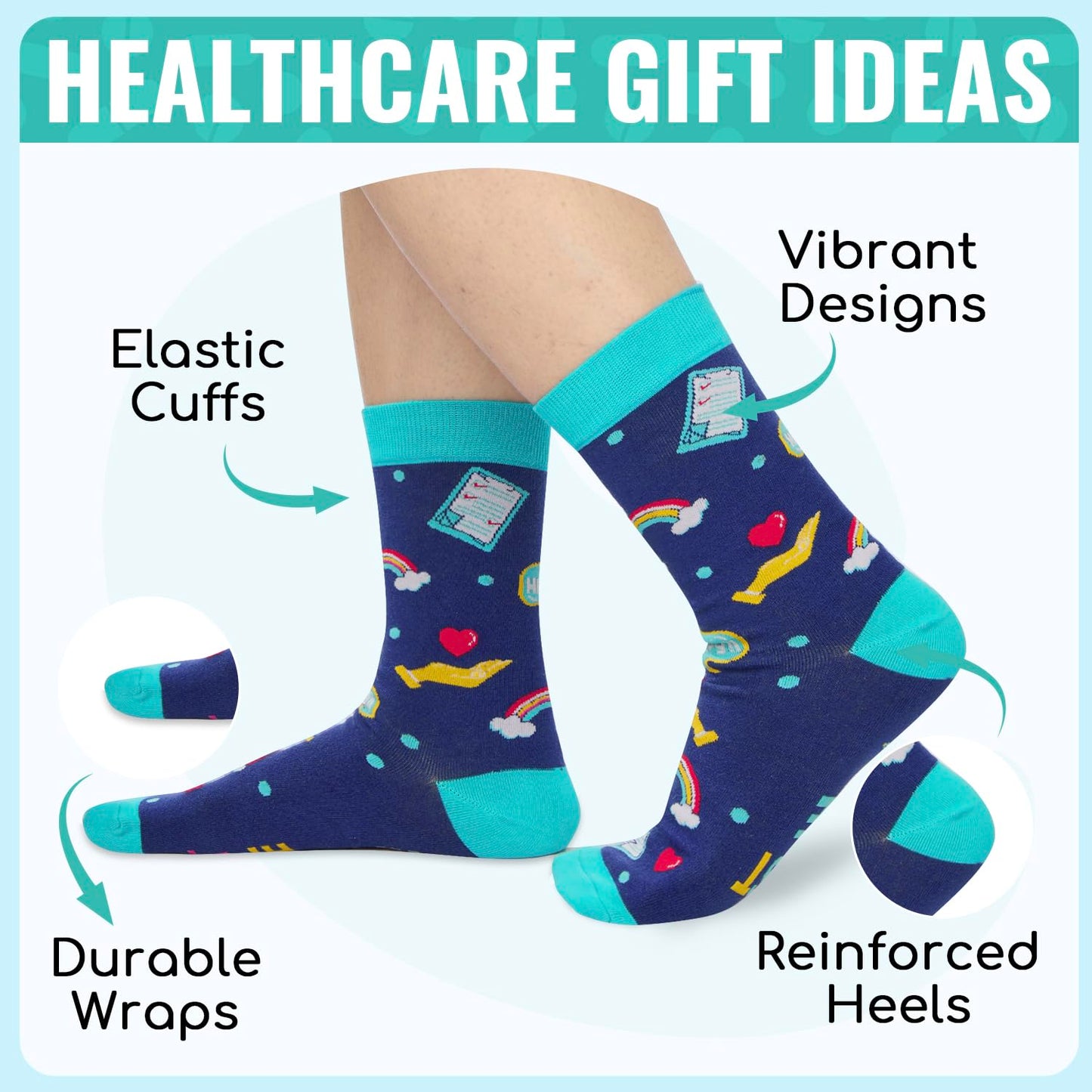Zmart Nurses Gifts for Men Women - Doctor Pharmacist Therapists Gifts Doctors Nurses Socks