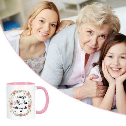 YHRJWN - Gifts for Grandma from Grandchild, Abuela Gifts In Spanish, Best Grandma Ever Mug, Grandmother mug, Mothers Day Christmas Birthday Gift for Grandmother Mimi Gigi 11Oz