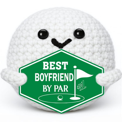 Gifts for Boyfriend Fathers Day - Funny Father's Day Birthday Anniversary Christmas Crochet Golf Ball Accessories for Boyfriend Bf Him Man Fiance Long Distance Graduation Sweetest Gift
