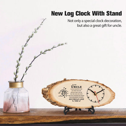 BeauGift Uncle Gifts, Wooden Clock Gifts for Uncle from Niece Nephew, Best Uncle Ever Gifts Idea for Birthday Fathers Day Christmas