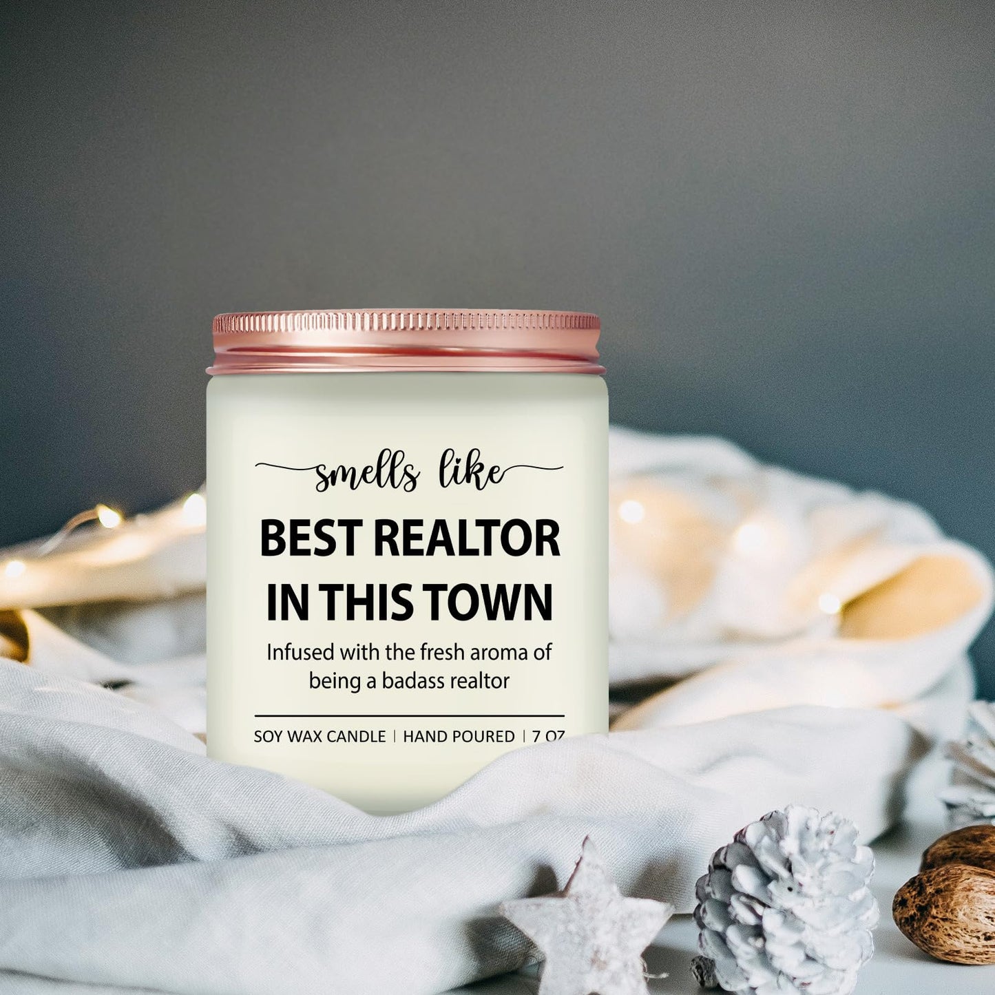 Realtor Gifts for Women Men - Closing Gifts for Realtors, Celebrate Reward Thank You Presents for Realtors, Broker, Realtor Supplies, Salesperson - Lavender Scented Candle