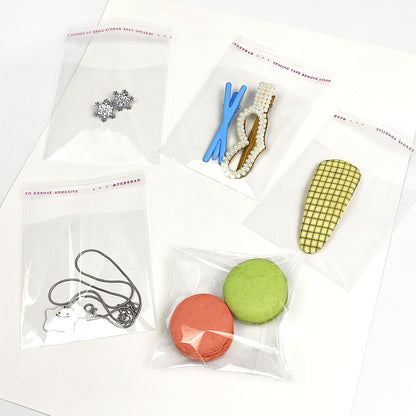 Morepack Self Sealing Cellophane Bags Self Adhesive,3x3 Inches Clear Resealable Cellophane Bags 200Pieces (Mini Size)