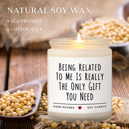 Funny Gifts for Brother Fathers Day, Brother Birthday Gifts, Brothers Gift from Sister, Soy Wax Lavender Candles for Siblings, Sister, Nephew, Friends