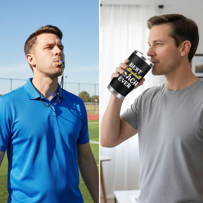 Keluna Volleyball Coach Gifts for Men - Volleyball Coach Appreciation Thank You Team Player Sports Lover Gift for Men Brother Husband Teacher Colleague Tumbler Cup Keychain Whistle Greeting Cards