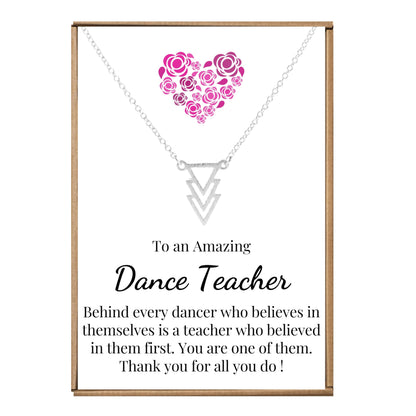 VIY Personal Card Dance teacher gifts, Dance recital gifts for coach, Cheer coach gift, Dance teacher necklace