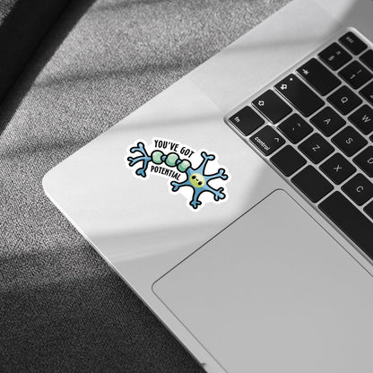 3Pcs You've Got Potential Sticker Cute Neuron Psychology Gift Stickers Neuroscience Brain Funny Meme Science Medical You ve Got Potential Biology Decal for Laptop Bottle Car Hard Hat 3" (Y1)