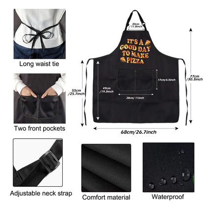Pizza Chef Apron Pizza Maker Apron Pizza Gift For Pizza Lovers Pizza King Apron Bbq Dad It's A Good Day To Make Pizza