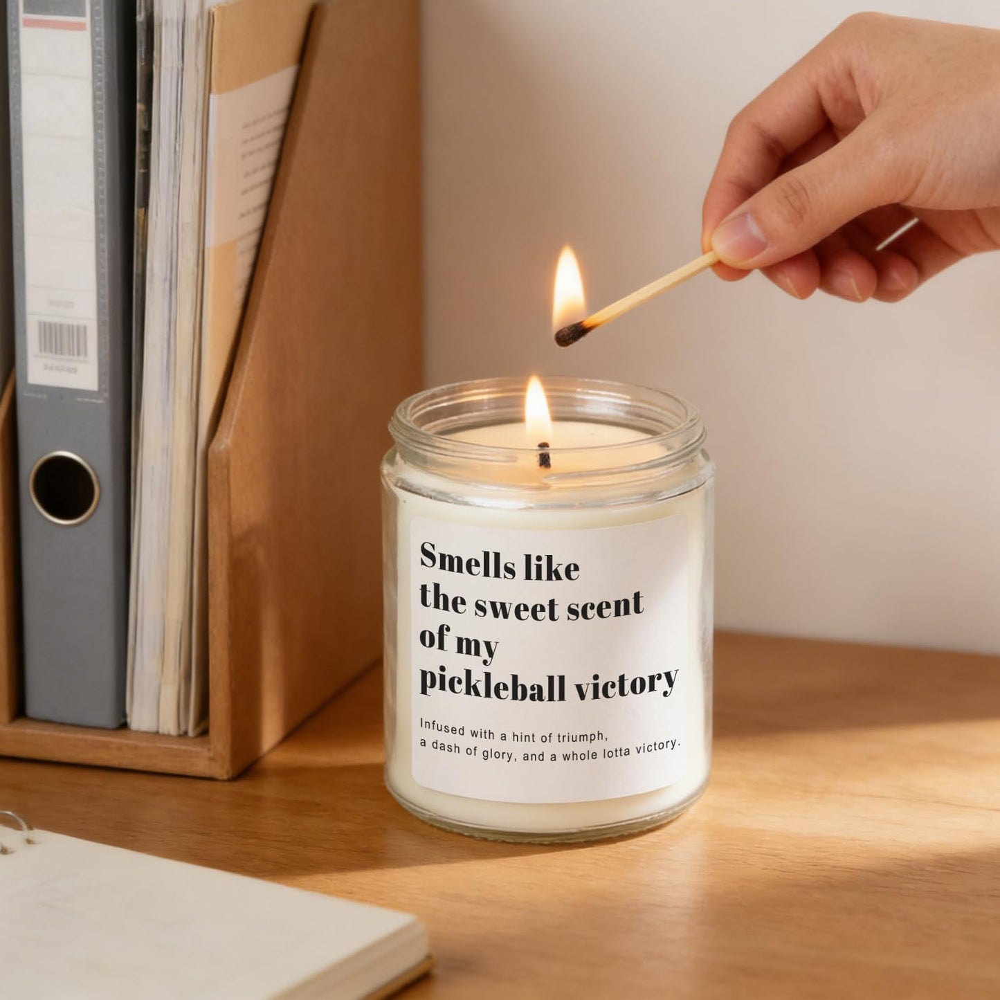 Pickleball Gifts for Women Men, Pickleball Accessories, Lavender Scented Candle - Funny Gifts Pickleball for Lovers, Players, Fans, Sports