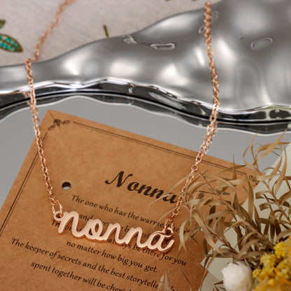 Gift for Nonna Necklace Women from Grandkids Best Birthday Jewelry Nonna Necklace
