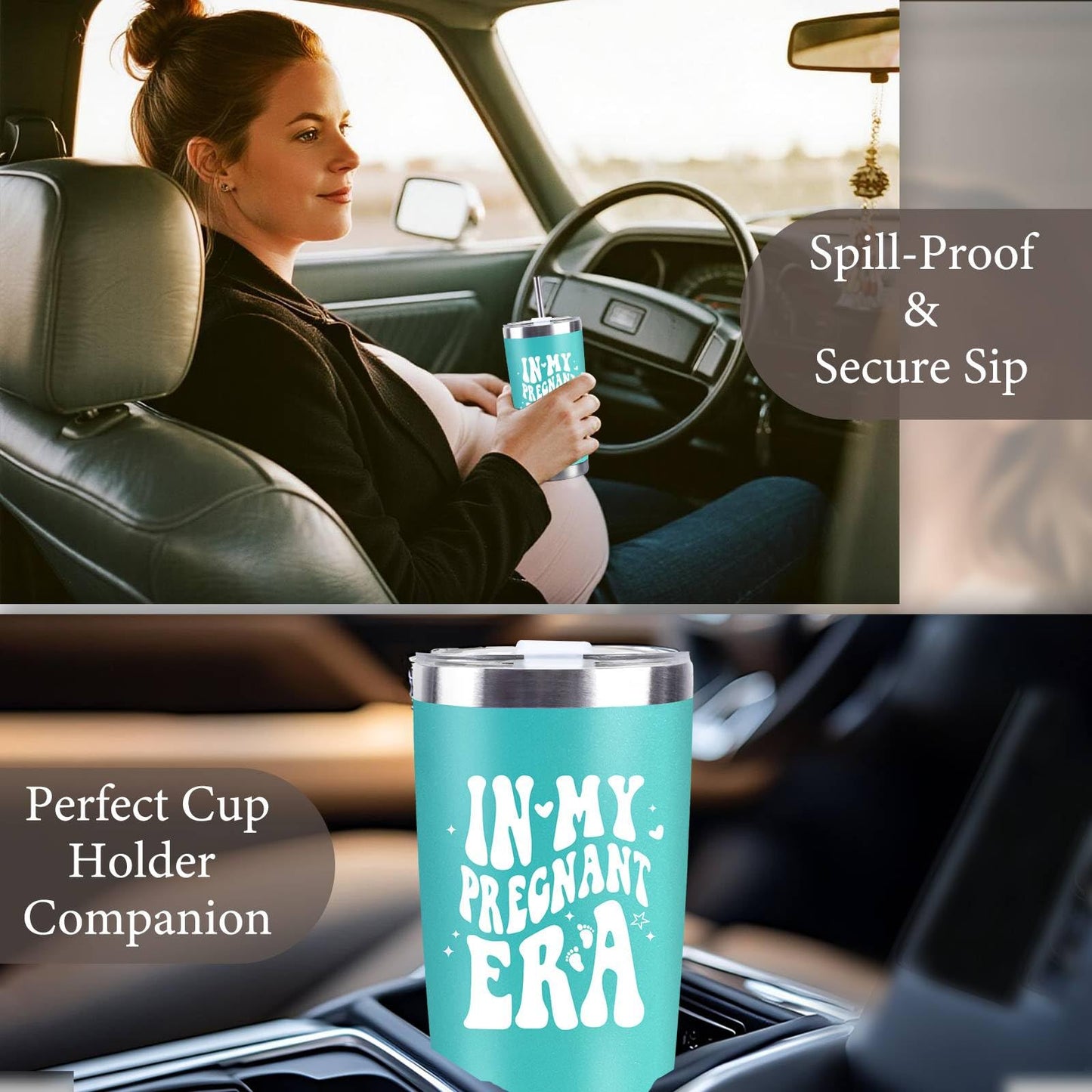New Mom Gifts for Women, Pregnancy Gift for First Time Mothers, Mom to Be Tumbler, 20oz Insulated Cup with Lid & Straw for Wife Sister Daughter, Gender Reveal Baby Shower Mothers Day Present Xmas Gift
