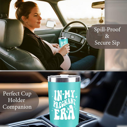 New Mom Gifts for Women, Pregnancy Gift for First Time Mothers, Mom to Be Tumbler, 20oz Insulated Cup with Lid & Straw for Wife Sister Daughter, Gender Reveal Baby Shower Mothers Day Present Xmas Gift