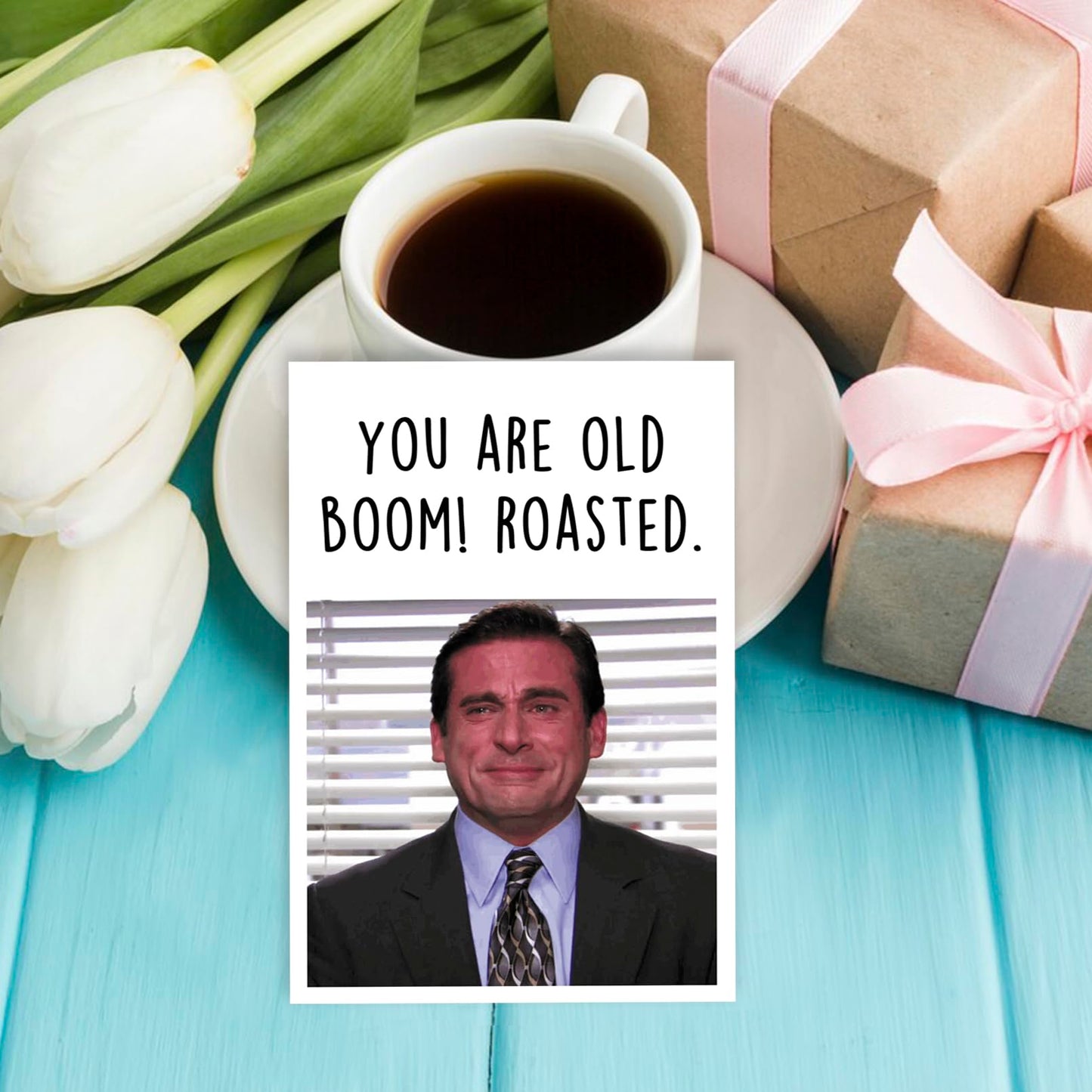 Funny Birthday Card for Her Him, The Office Birthday Gifts for Men Women, Michael Scott Card, Humor Bady Gifts for TV Show Fans
