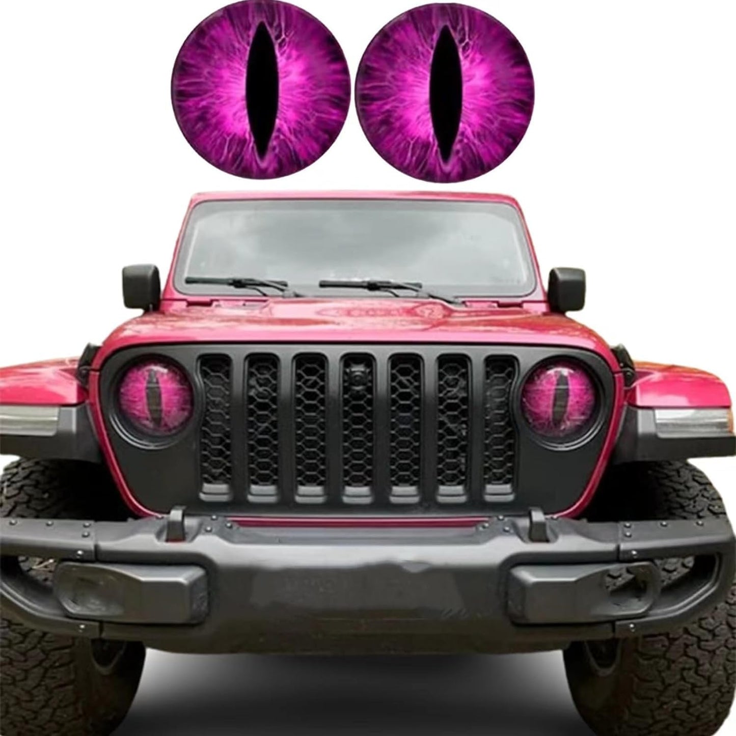 Beast Eyes Headlight Decals Pair for Jeep, 2024 New Eye Decal for Jeep Wranglers Headlights, Car Accessories for Men Women, 3D Round Eyes Headlight Decal Stickers for Truck Car Bumper Decoration 2pcs