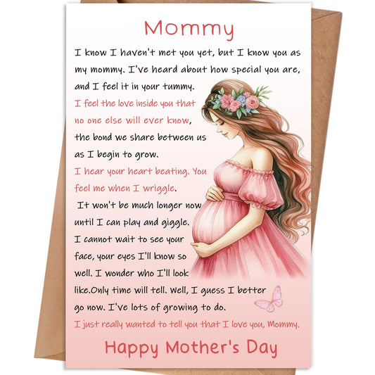 Mother's Day Card for Mother To Be, Mothers Day Card Gift for Mom to Be, Greeting Card for Expecting Mom