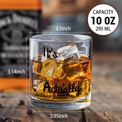 Doctor Gifts, It's Dr. Actually Whiskey Glass, Funny It's Dr Actually PHD Graduation Gift, Doctor Gifts for Men Doctors Dentist Physician MD PhD Medical, 10oz