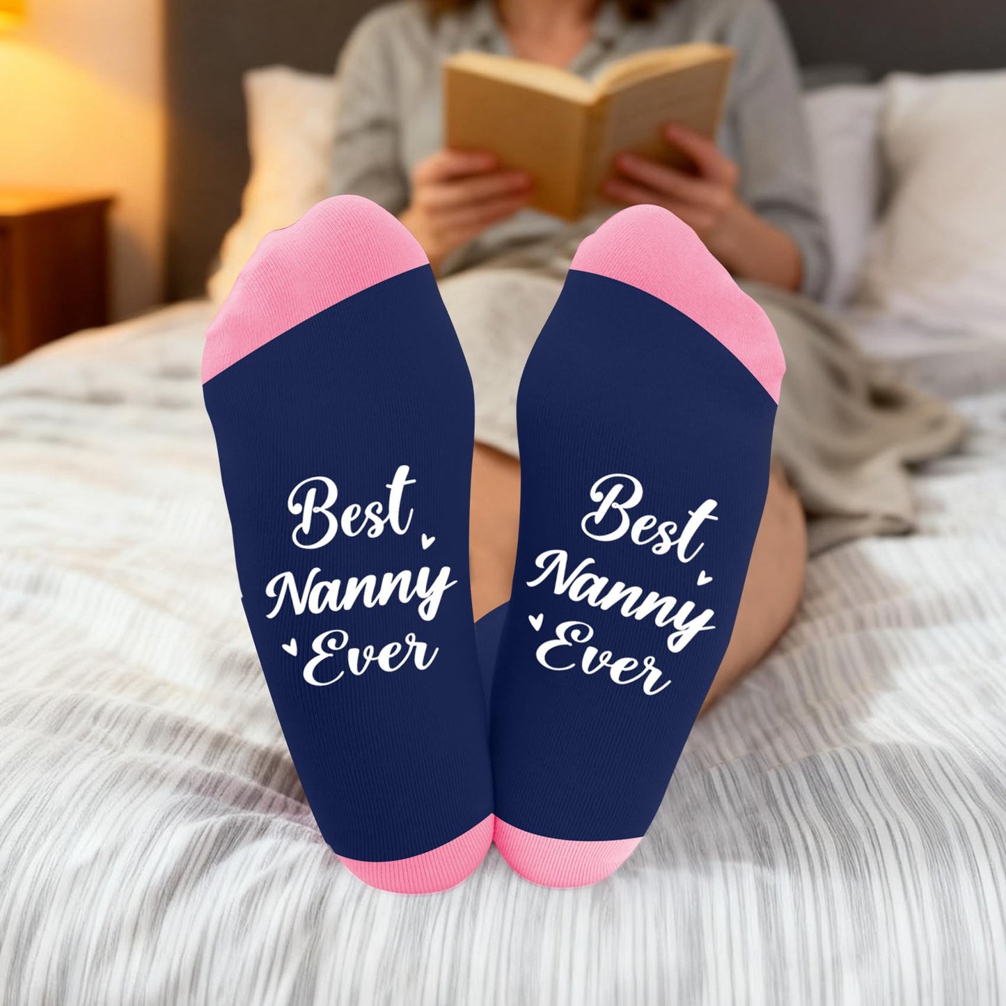 Nanny Gifts Mothers Day Christmas Stocking Stuffers Birthday Valentines Day International Womens Day Halloween New Years Thank You Gift Ideas Best Nanny Ever Gifts Sentimental Cozy Socks
