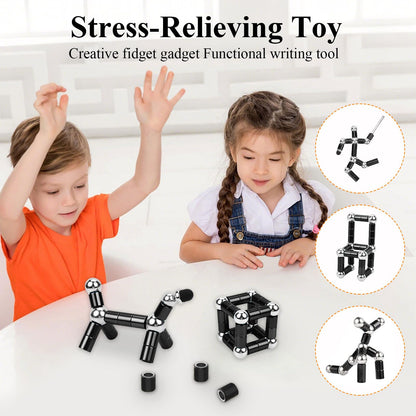 Fidget Toys Adult, Magnetic Fidget Pen, Magnet Pen for Boys, Fun Christmas Easter Basket Stuffers Cool Gifts for Teens(Black)