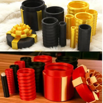 Prank Gift Box: The Ultimate Annoying Nested Screw Box for Money, Reusable Funny Puzzle Game for Christmas & Birthdays, Creative Cash Gift Idea for Adults (red)